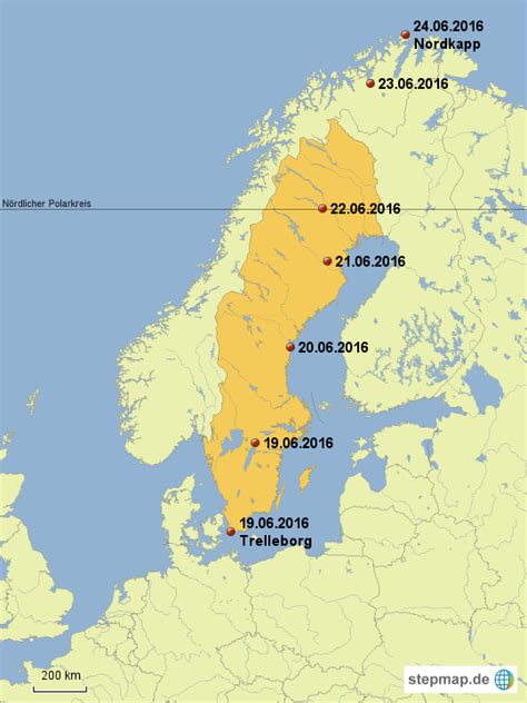 Stepmap Schweden2016 Landkarte Für Schweden