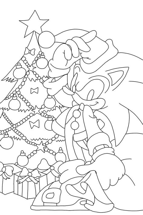 Sonic Christmas Coloring Pages Coloring Nation