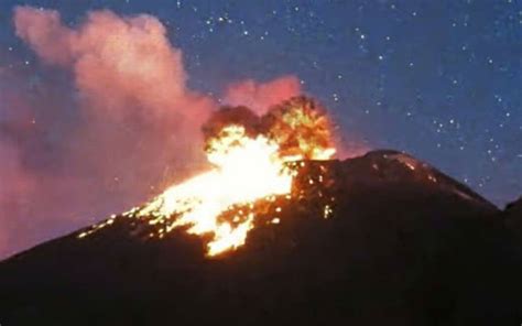 Volcán Popocatépetl registra cuatro explosiones con fragmentos incandescentes Fotos El Sol