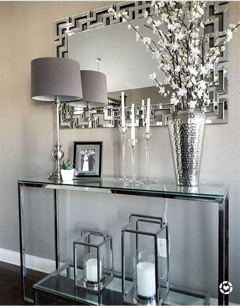 Glass Console Mirrored Finishes Entry Styling Decorative Lanterns