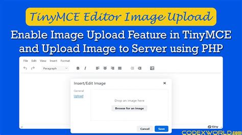 Server Side Image Upload In Tinymce Editor Using Php Youtube