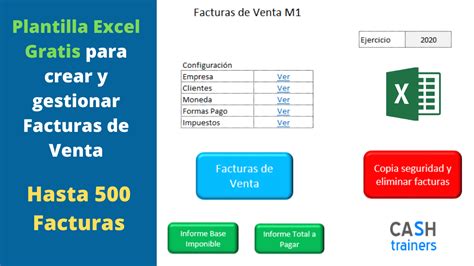 Plantilla Excel Gratis Para Crear Y Gestionar Hasta 500 Facturas De Venta