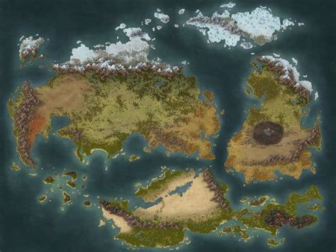 Huge Multi Continent Commission Inkarnate Fantasy World Map World