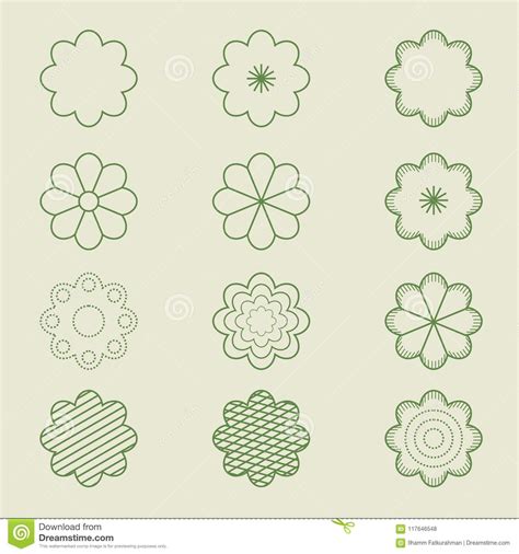 Simple Flower Patterns Vintage The Best Stock Vector Illustration Of