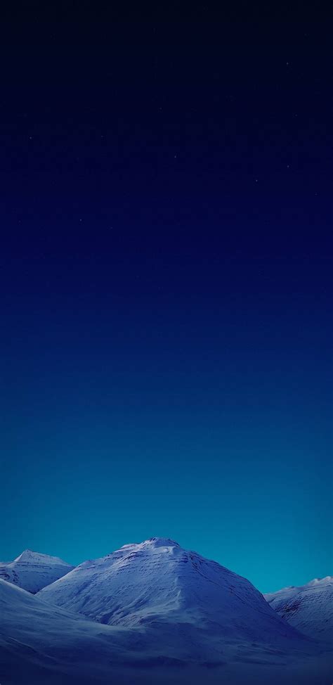 Night Sky Blue Mountain Wallpaper Clean Galaxy Colour Abstract