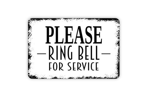 Please Ring Bell For Service Sign Metal Indoor Or Outdoor Wall Art Etsy