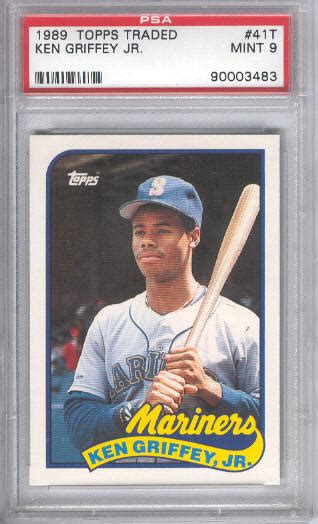 The dark black border frames his photo and in the top right corner donruss included their coveted rated. 1989 Topps Traded #41T RC Rookie Card (PSA 9) Mint Ken ...