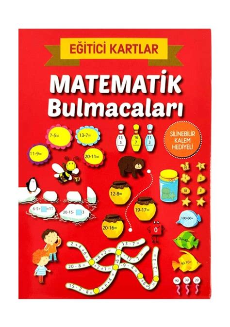 Matematik Bulmacaları Eğitici Oyun Kartları Etkinlik Kartları