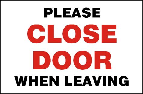 Close The Door Sign Printable Bing Images