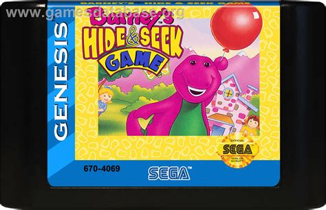 Barneys Hide And Seek Game Sega Genesis Artwork Cartridge