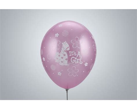 Motivballone Its A Girl 35cm Premium Rosa Nicht Gefüllt Ballon Box