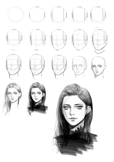 Artstation Sketch Practice Seungyoon Lee Drawing Tutorial Face