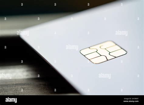 Closeup Of Credit Card Micro Chip Stock Photo Alamy