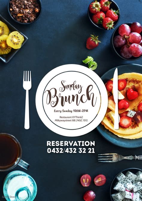 Copy Of Sunday Brunch Template Din Flyer Breakfast Ad Postermywall