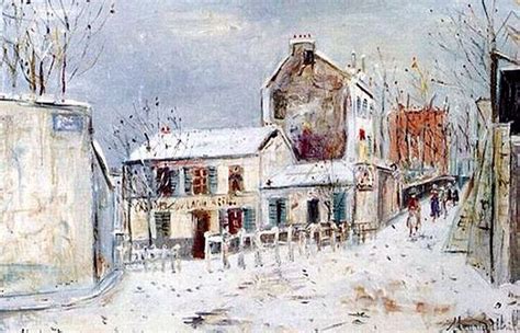 Maurice Utrillo 1883 1935 Le Lapin Agile Sous La Neige Maurices