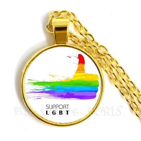 unterstützung lgbt halskette gleiche sex schmuck homosexuell lesben stolz mit regenbogen liebe