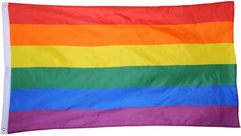 Hemore Rainbow Flag 5x3ft150x90cm Flags Lesbian Gay Parade Flags Lgbt