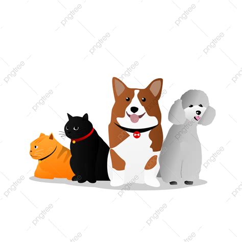 Pet Dogs Hd Transparent Pets Cat And Dog Vector Pets Cat Dog Png