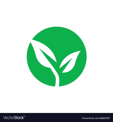 Eco Green Friendly Icon Recycle Logo Royalty Free Vector