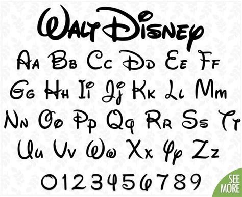 Walt Disney Alphabet Letters Disney Font Svg Clipart Alphabet Walt
