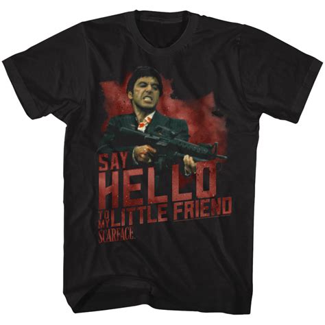 Scarface Say Hello Black T Shirt Xetsy