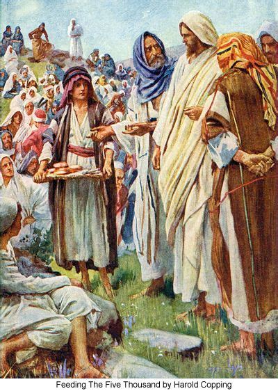 Jesus Feeds The 5000 In The Bible Images Feeding The Five Thousand By