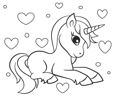 Little Unicorn Coloring Book To Print And Online