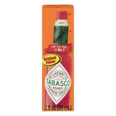 Sauce Tabasco Pepper Sauce Original 2 Fl Oz Carry Delivery Value