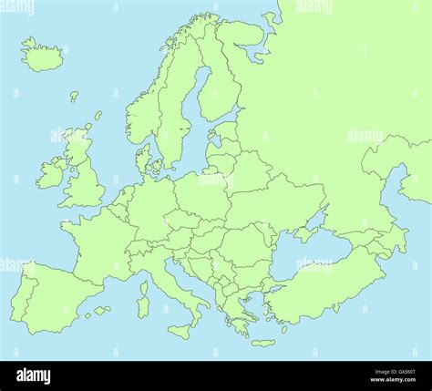 Colorful Map Of Europe Stock Photo Alamy
