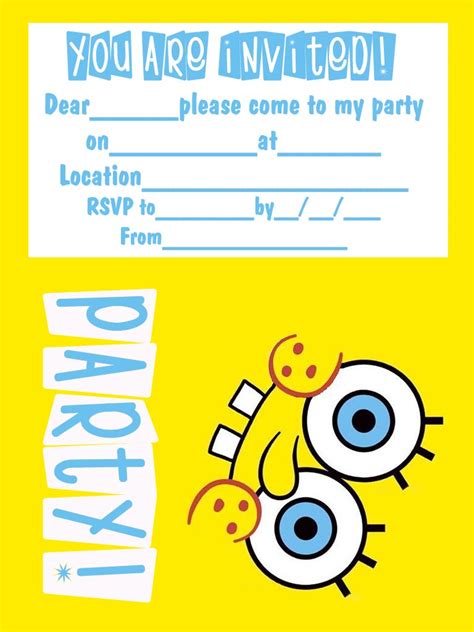 printable kids birthday party invitations