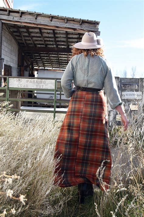 Long Wool Skirt In Autumn Plaid Left Size Small Revivall Clothing Long Wool Skirt Fashion