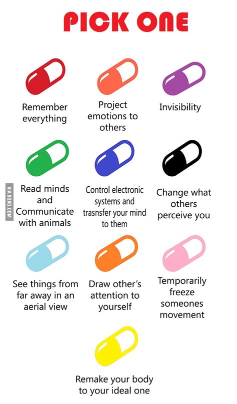 Pick One Pill And A Power 9gag