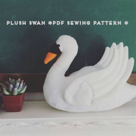 Plushie Swan Pdf Sewing Pattern Elegant Kids Decor Diy Stuffed Animal