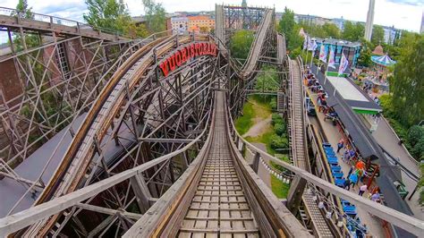 This Classic Wooden Roller Coaster Is Manually Operated Linnanmaki Finland Vuoristorata Onride