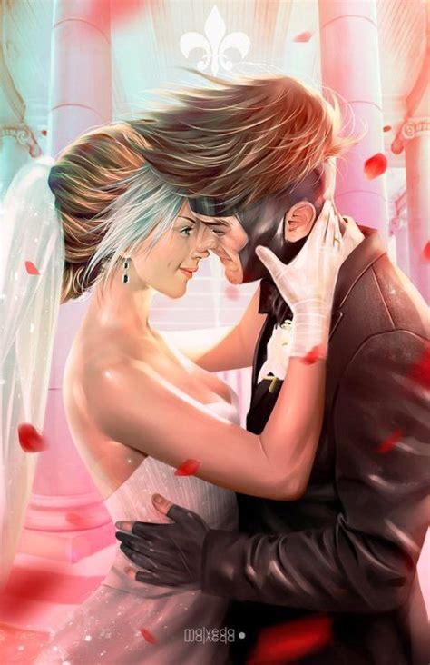 Rogue And Gambit Wedding Day Alex Malveda Marvel Couples Rogue