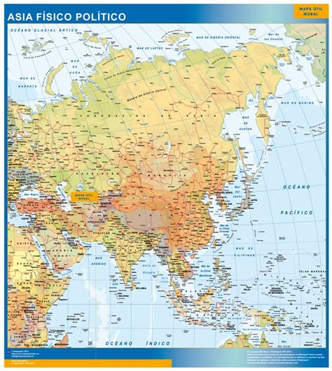 Mapa De Asia Politico Mapas Murales De España Y El Mundo