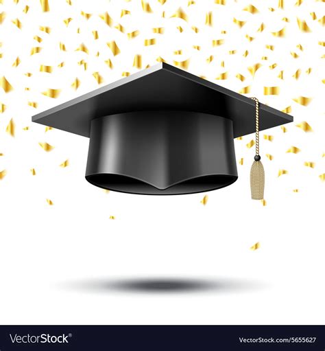Graduation Cap Education Concept Background Vector Image