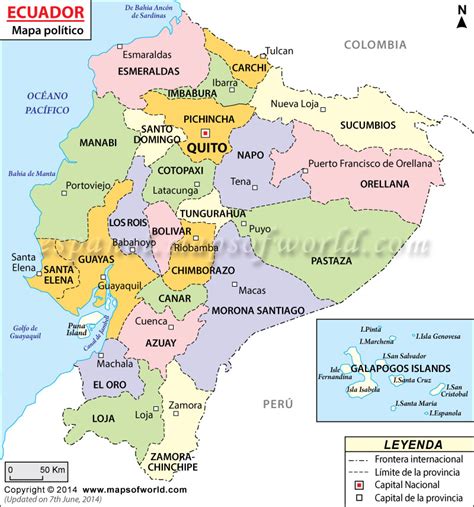 Mapa Del Ecuador Con Nombres Provincias Y Capitales Para Descargar E Imprimir