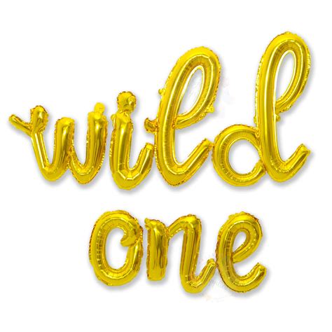 Wild One Cursive Letter Balloons First Birthday Decorations For A