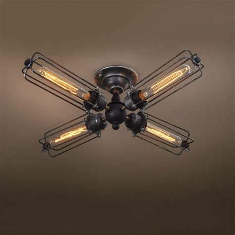 Most ceiling fans have an electrical switch that allows one to reverse the direction of rotation of the blades. 4-Armed Industrial Ceiling Light | Industrial ceiling ...