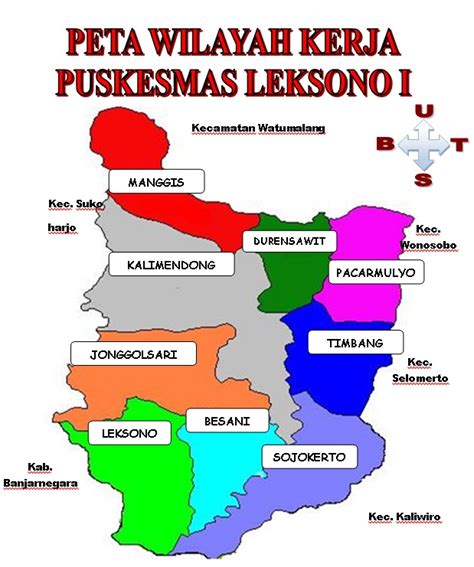 Puskesmas Leksono I Peta Wilayah Kerja Puskesmas Leksono