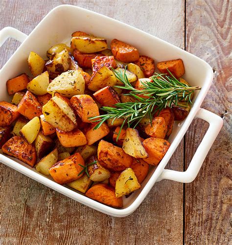 Roasted Potatoes And Sweet Potatoes Recipe Lindsay