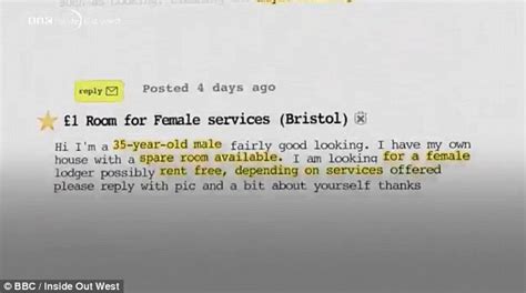 Landlords Caught On Camera Offering Sex For Rent On Bbc Film Daily Mail Online