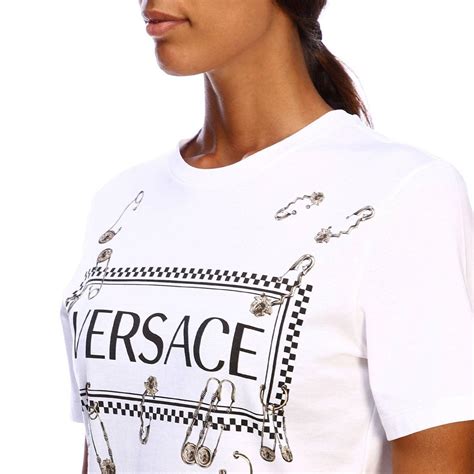 Versace Cotton Womens T Shirt In White Lyst