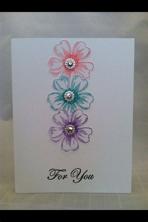 Stampin Up Card Kit Colorful Flower Shop For Etsy