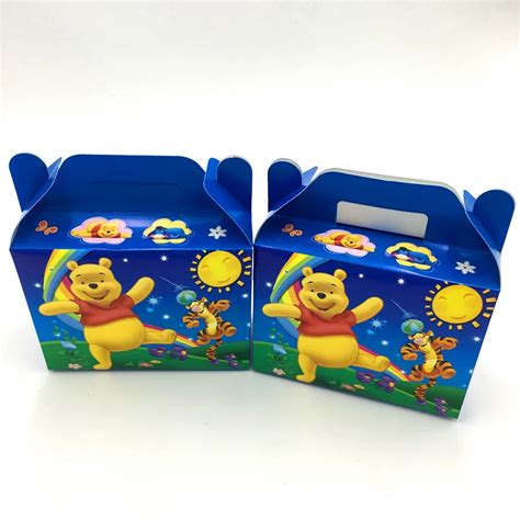 6pcslot Wholesale Winnie Pooh Candy Boxes Birthday Party Favors Baby