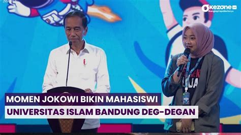 Mahasiswi Universitas Islam Bandung Gugup Digoda Jokowi Saat Akan