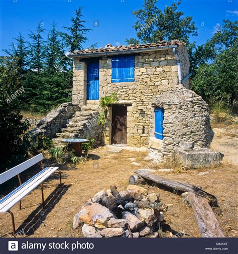 The moment all, paint is one particular of the to some degree less difficult supplies of a region towards restore if yourself generate a mistake. Small dry stone house with closed door and blue shutters ...