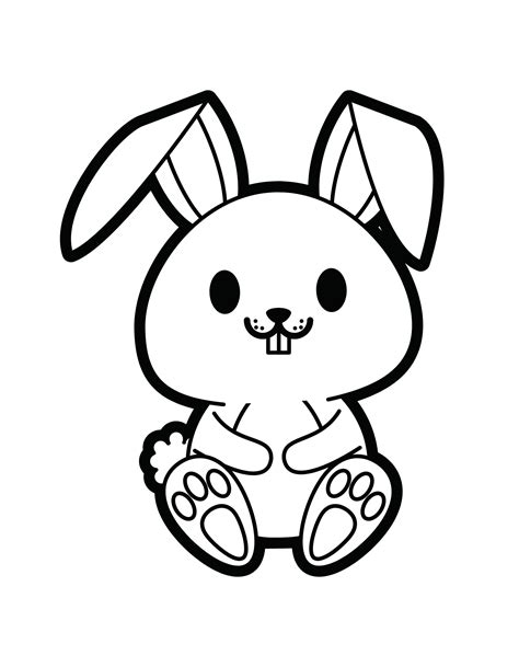 Páginas Para Colorear De Conejo De Pascua Etsy