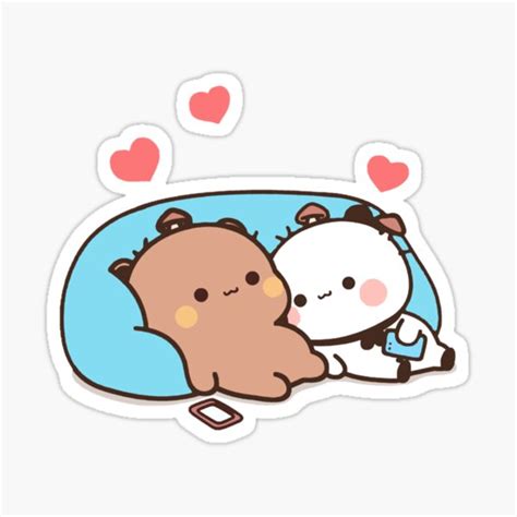 Bear And Panda Bubu Dudu Balloon Sticker For Sale By Dragonwage56